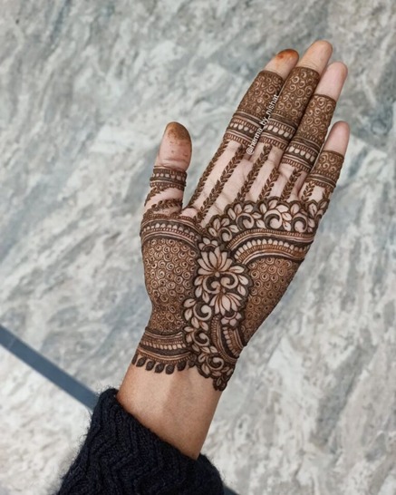 Dense Floral Mehndi Design